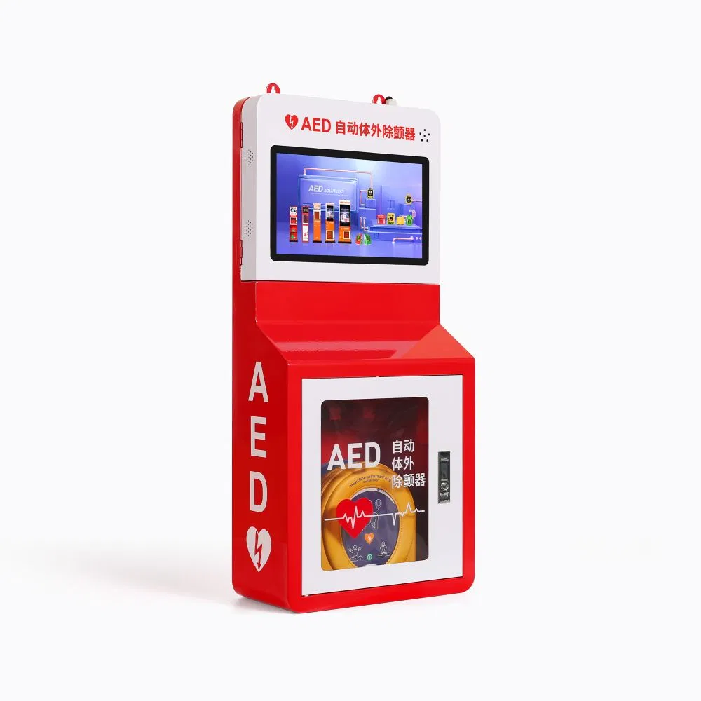 Wap M6vn Aed Box Defibrillator Wall Mounted Storage Video Cabinet for Emergency at Home, Office and Nursing Home