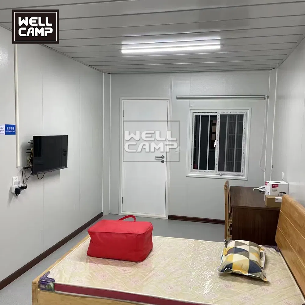 Factory Customizable 20FT Rock Wool Sandwich Panel Isolation Room Qatar Prefab Container School