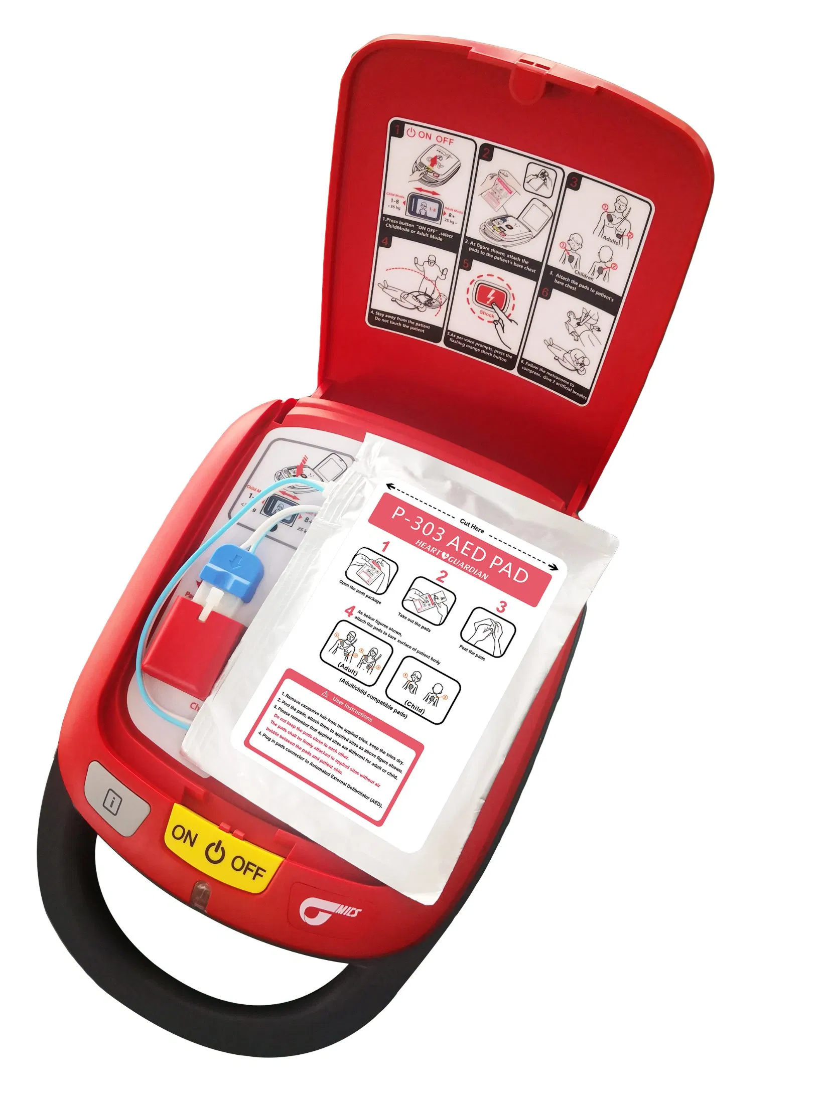 High Quality Automatic External Defibrillator (AED) with CE, ISO13485, Adult/Pediatric Pads