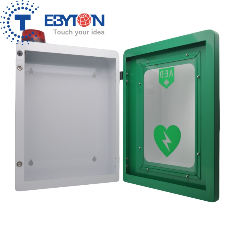 Compact Wall-Mounted Aed Cabinet for Emergency Medical Supplies