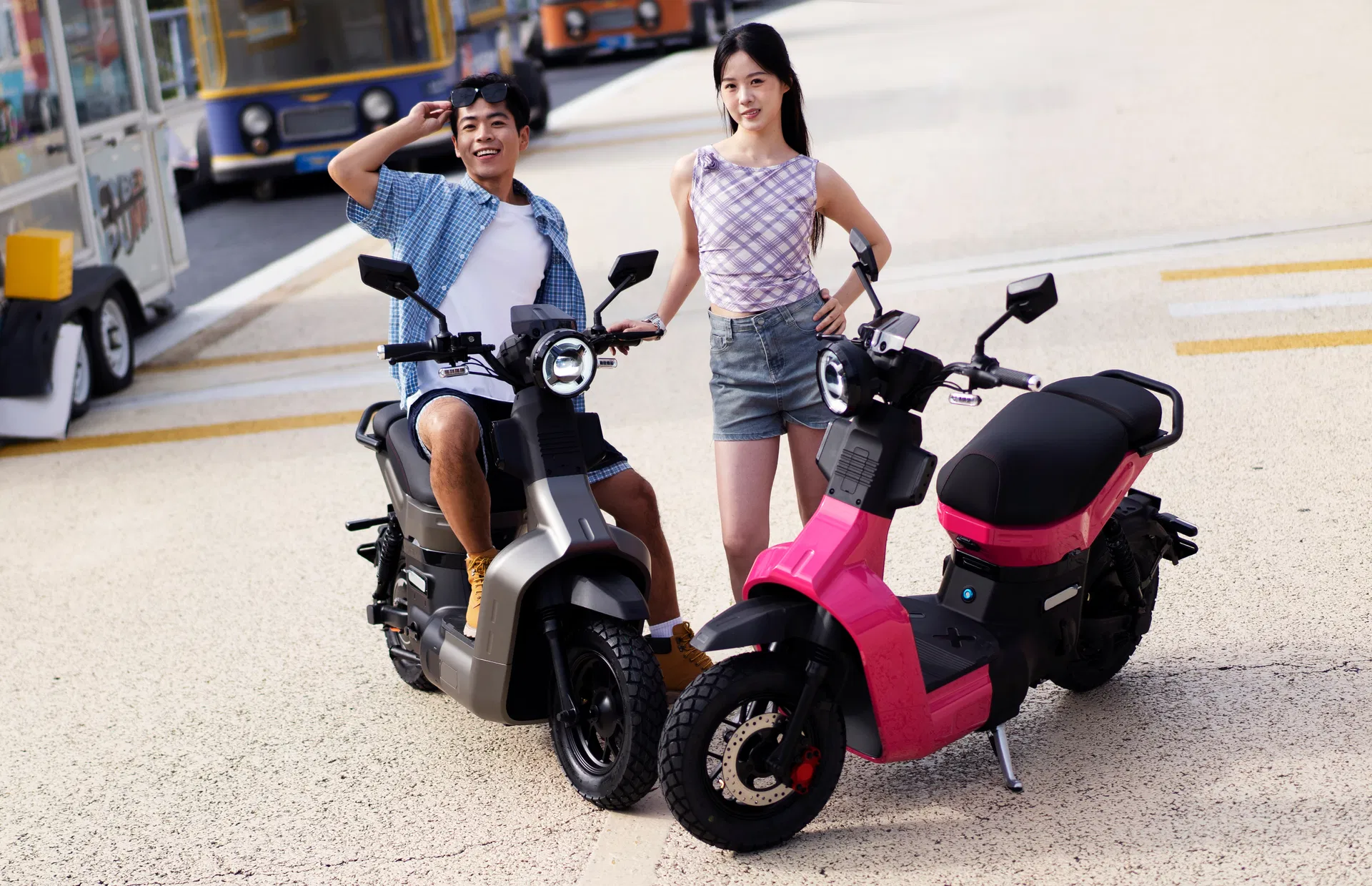 Electric Scooter Side View