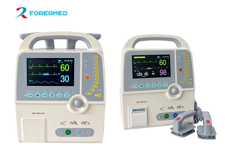 Color LCD Display Biphasic Ambulance Defibrillator Monitor Automated External Defibrillator