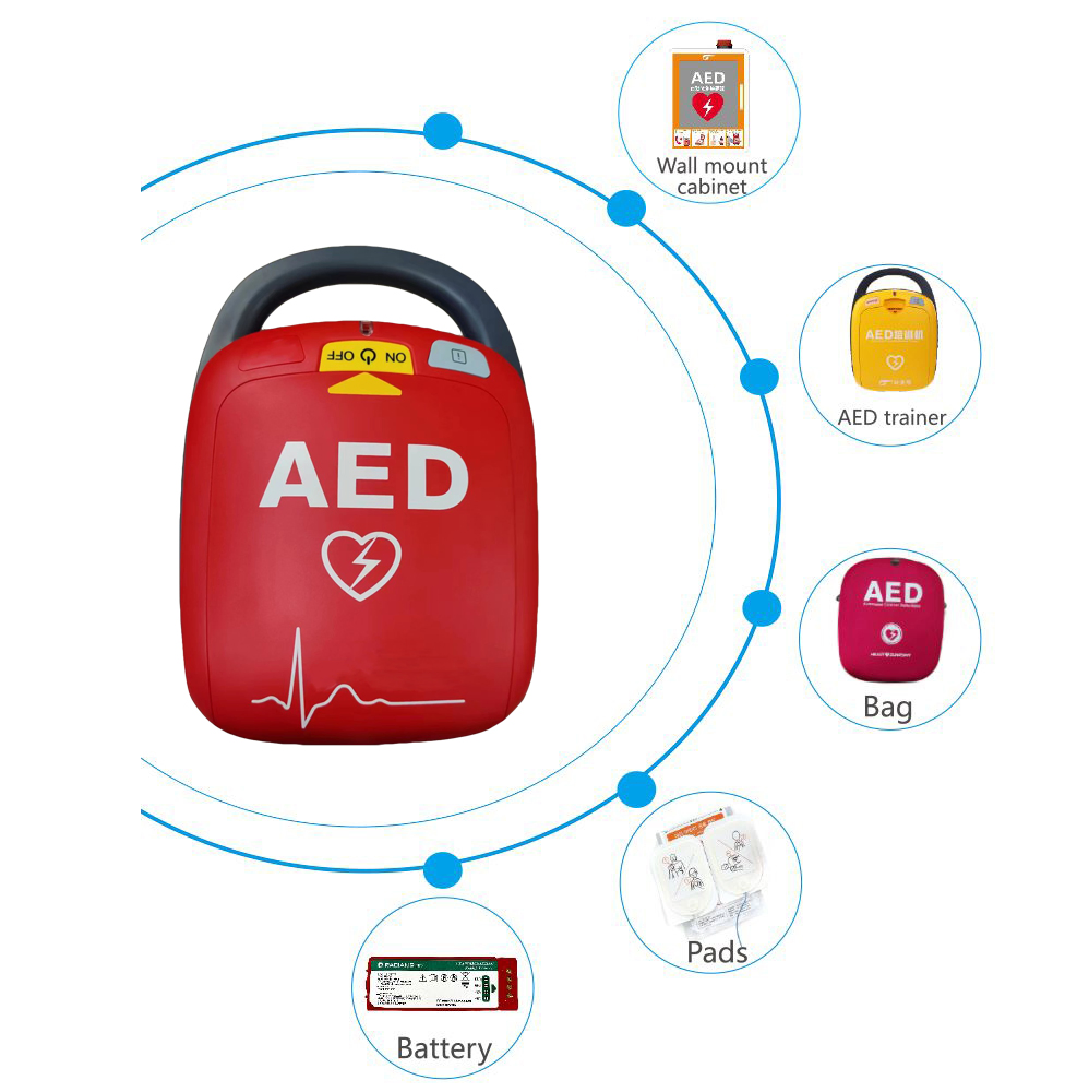 CE Certified Automatic External Defibrillator (AED) with Low Energy Bte, Adult/Pediatric Pads