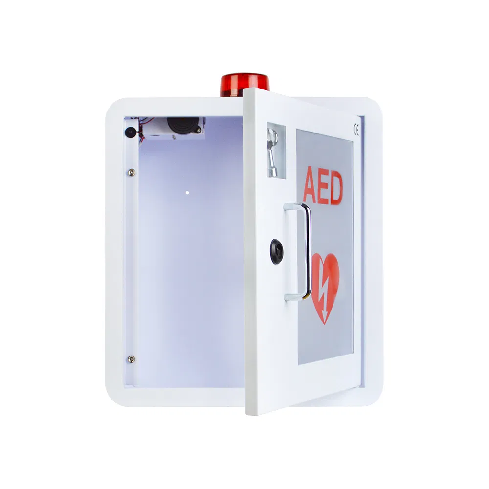 Wap Defibrillator Cabinet Lock Carry Case Alarm Fire Rescue First Aid Medical Aed Box