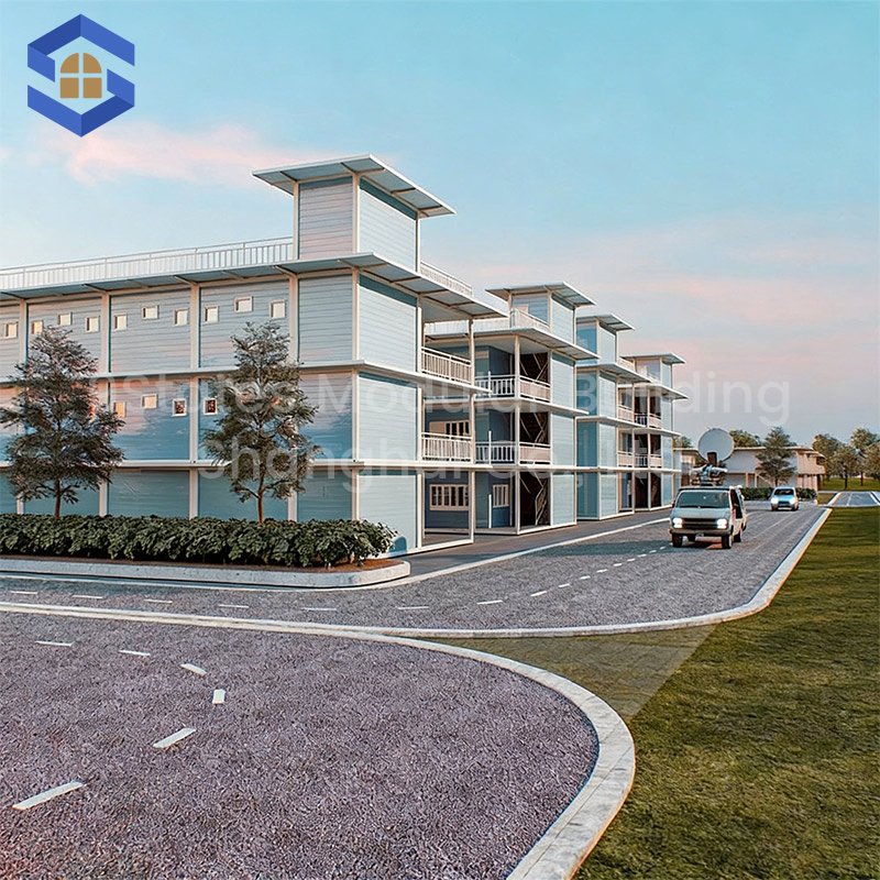 Prefabricated Prefab Steel Building Flat Pack Modular Accommodation Home Container House Classroom School