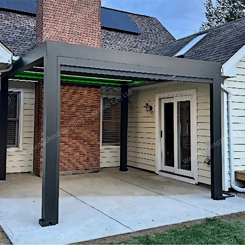 Outdoor Water Proof Pergola Roof Aluminium Pergola Kit Bioclimatic Aluminum Louvre Pergola