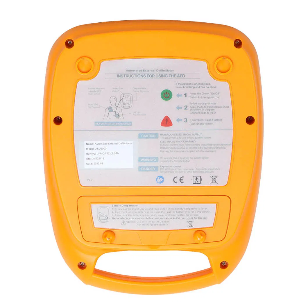 Portable Biphasic CPR Machine Cardiac Automated External Defibrillator Aed