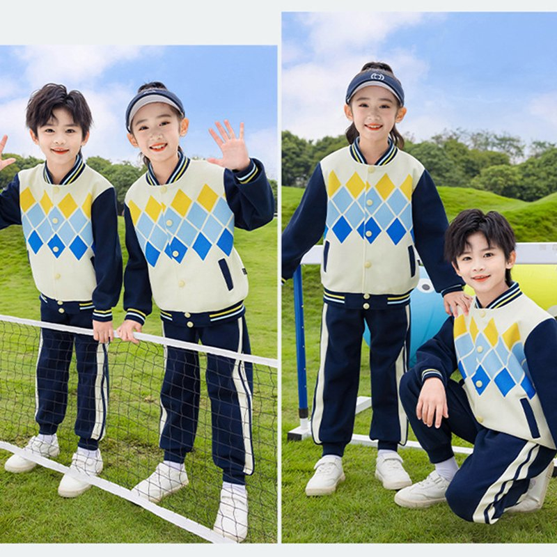 2026 New Sports Long Sleeves Suit for Kindergarten Primary and Secondary School Children of Manufacturers Wholesale