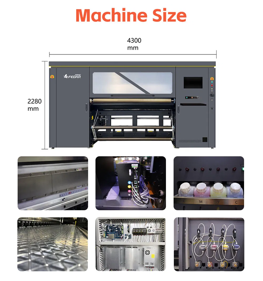 Industrial Heavy-Duty 1.9m Dye Sublimation Printer with 30X I3200 Printheads The Ultimate Textile Production Solution