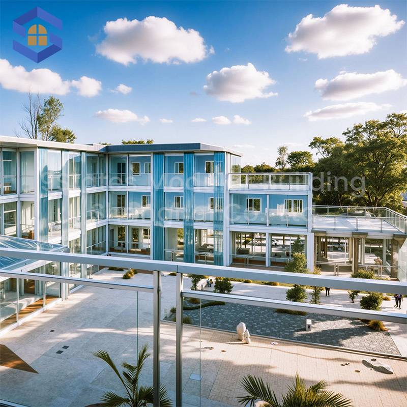 Prefabricated Prefab Steel Building Flat Pack Modular Accommodation Home Container House Classroom School