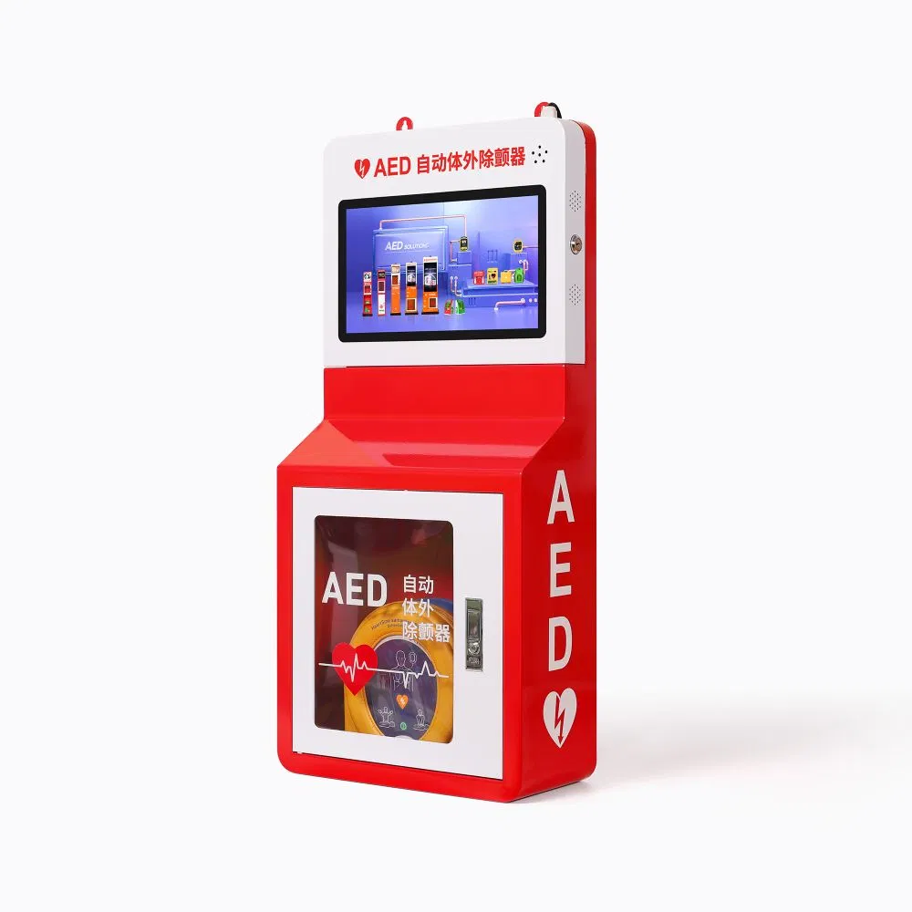 Wap M6vn Aed Box Defibrillator Wall Mounted Storage Video Cabinet for Emergency at Home, Office and Nursing Home