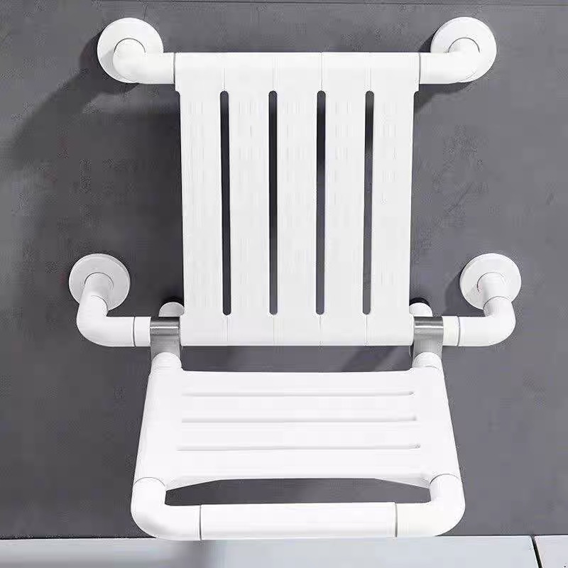 Comfortable Folding Shower Seat with Backrest for Seniors