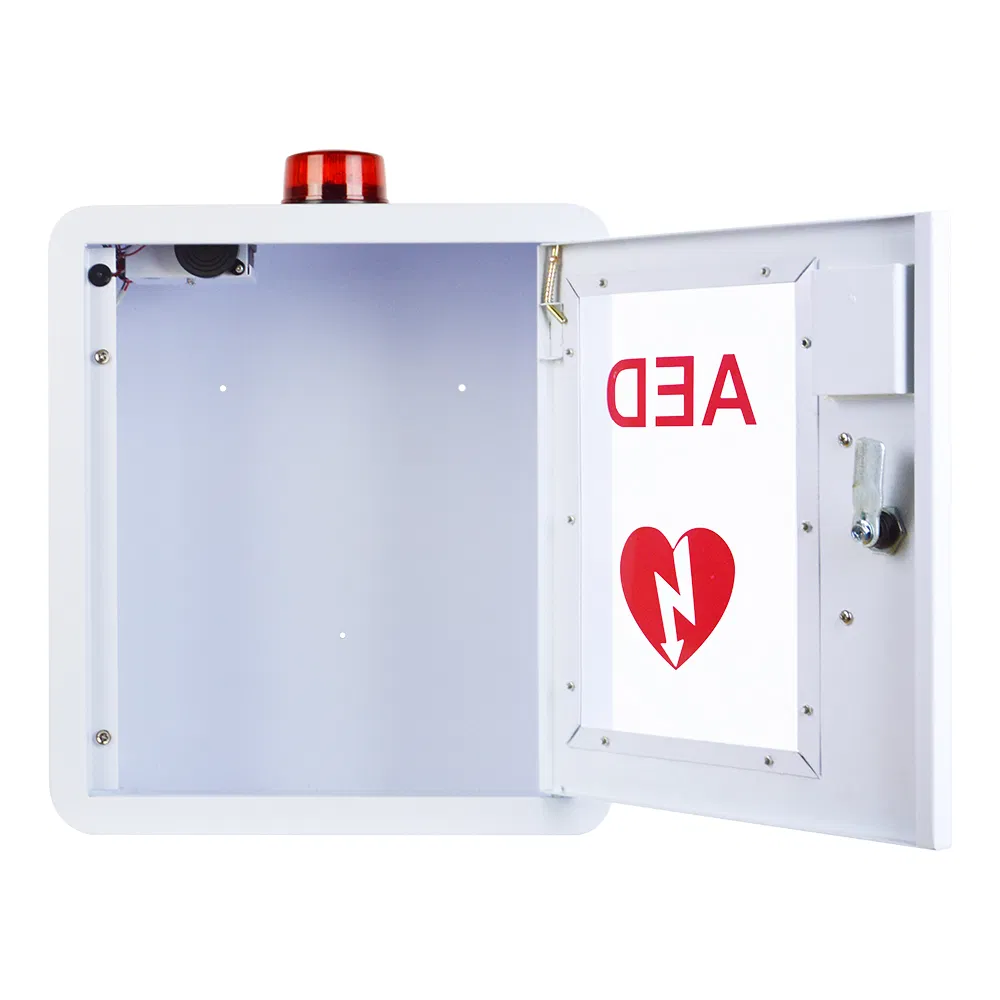 Wap Defibrillator Cabinet Lock Carry Case Alarm Fire Rescue First Aid Medical Aed Box
