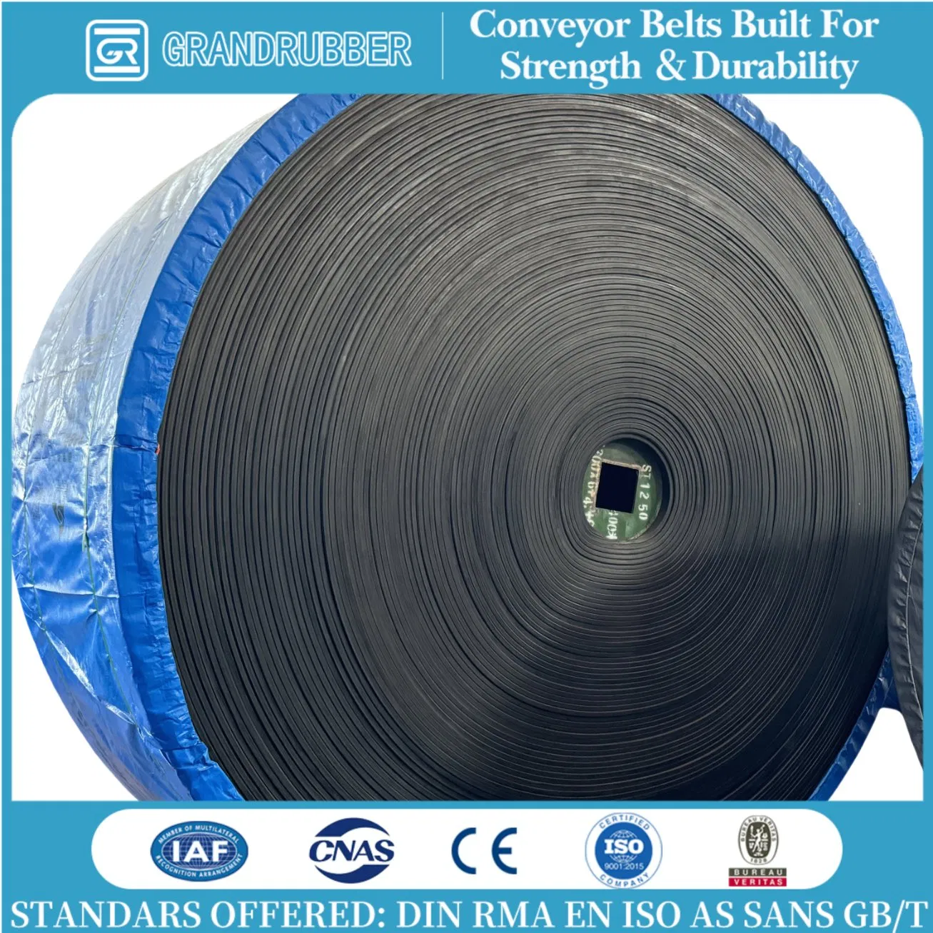 China DIN X Industrial Wear Heat Resistant Polyester Conveyor Rubber Belt for Coal Mine