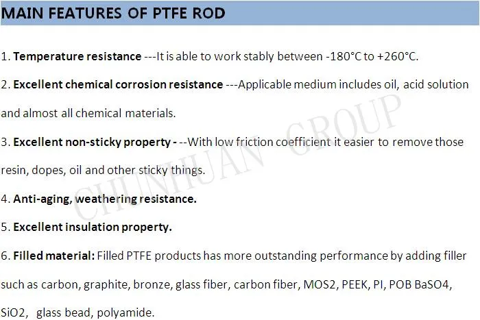 PTFE Extruded Rod Detail
