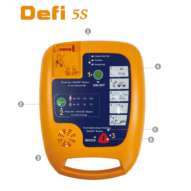 Public First Aid Cardiac Aed Defibrillator Portable Automated External Defibrillator