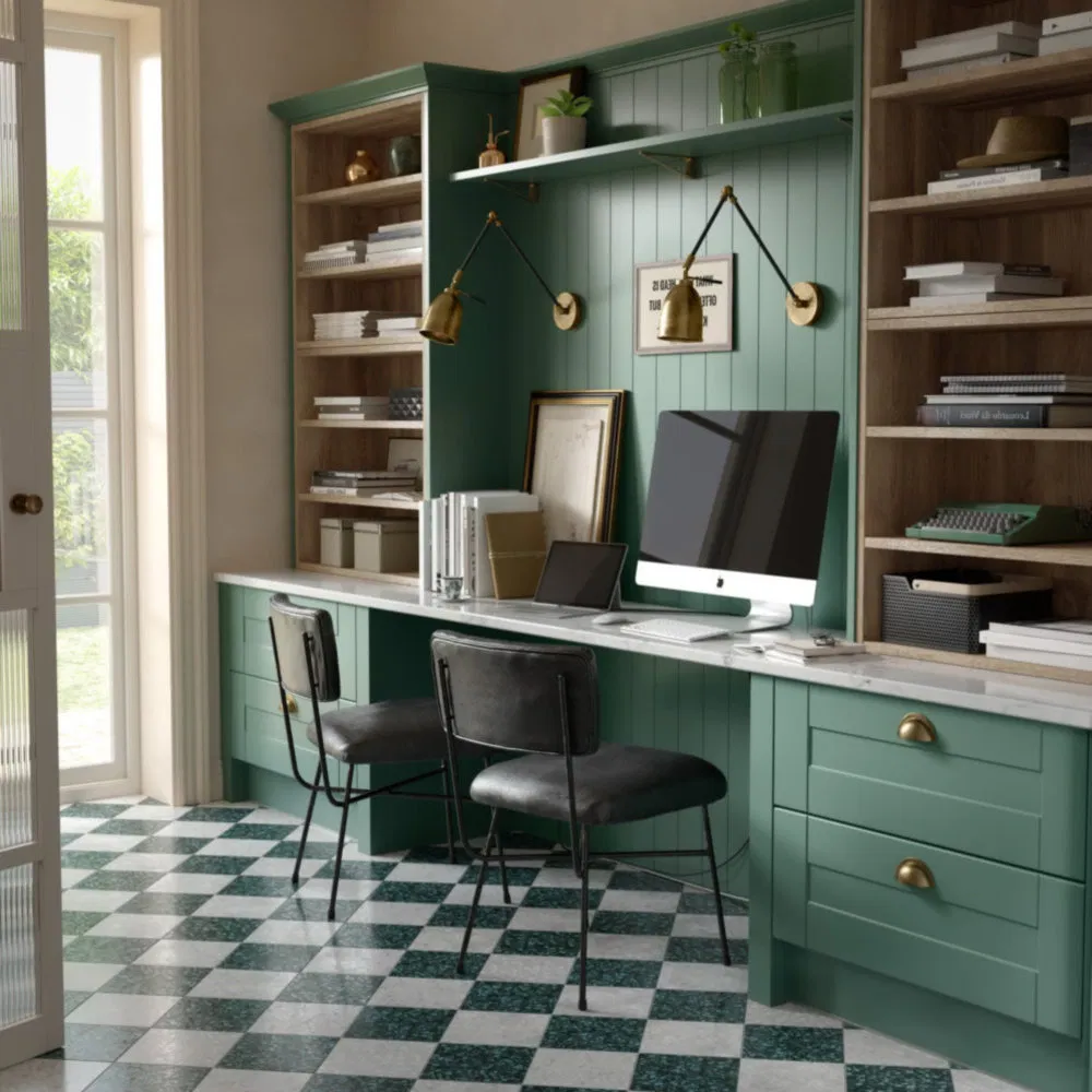 Waterproof and Moisture-Proof Natural and Realistic Texture Natural Wood Kitchen Cabinet for School Canteens