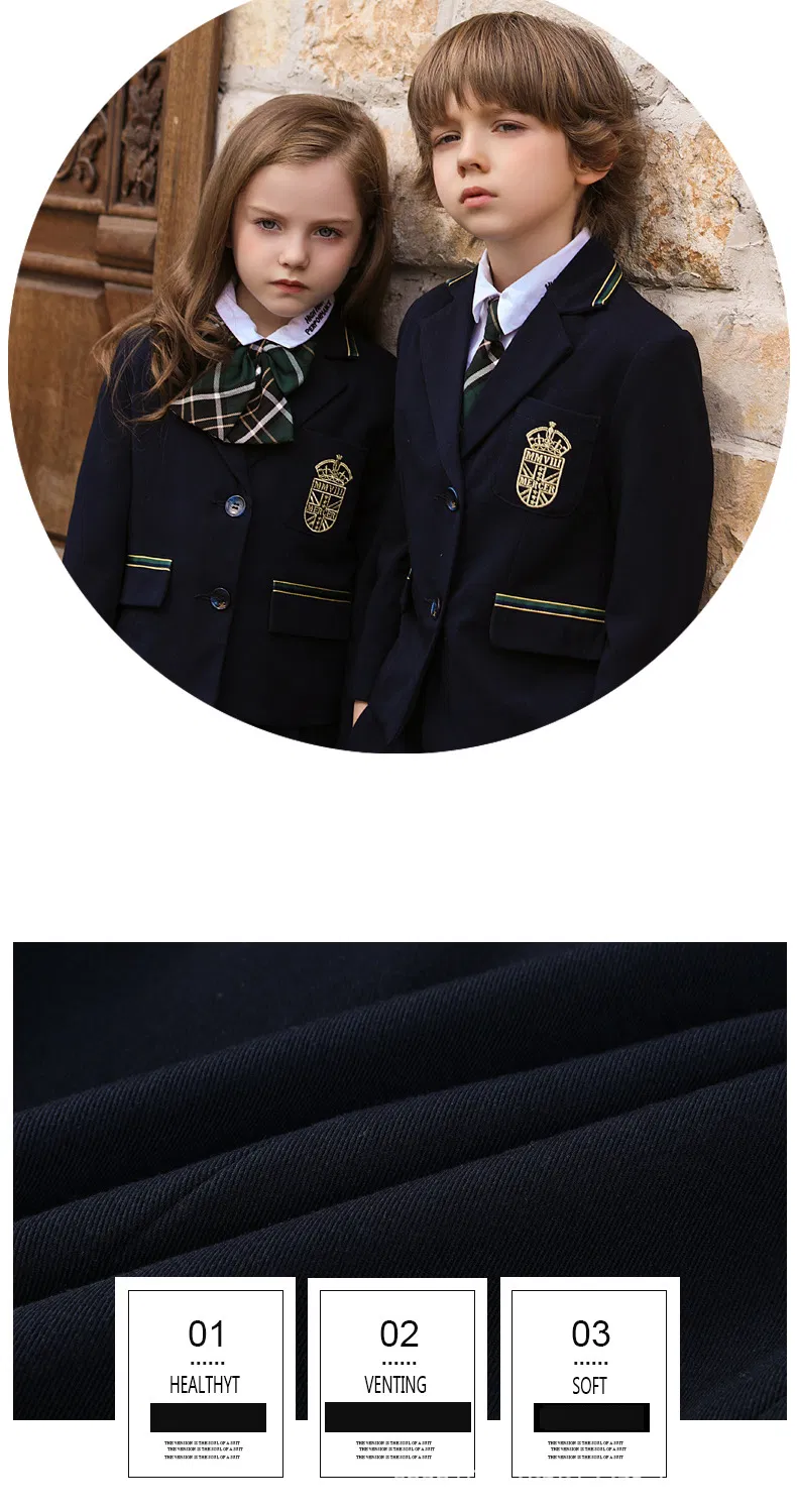 British Style Formal Host Stage Performance Suit Primary School Students' British-Style Suits
