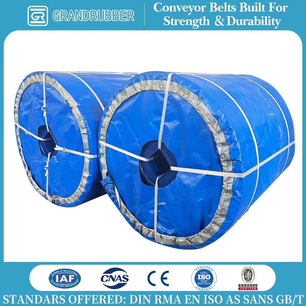 China DIN X Industrial Wear Heat Resistant Polyester Conveyor Rubber Belt for Coal Mine
