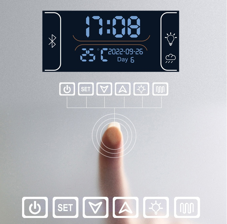 Hotel LED Smart Mirror, High Quality Waterproof LED Bathroom Mirror Vm1007