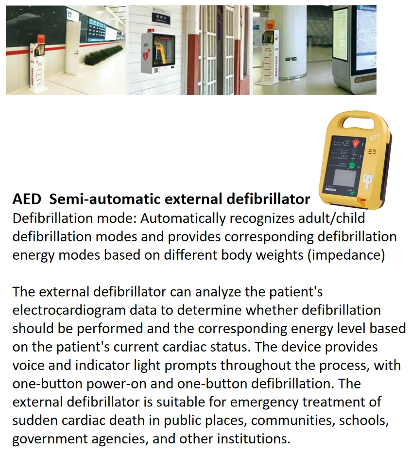 Automated External Defibrillator Aed Portable Life Saving Device for Adults Children Cardiac Emergency Heart Rescue Equipment with Voice Prompt CPR Feedback