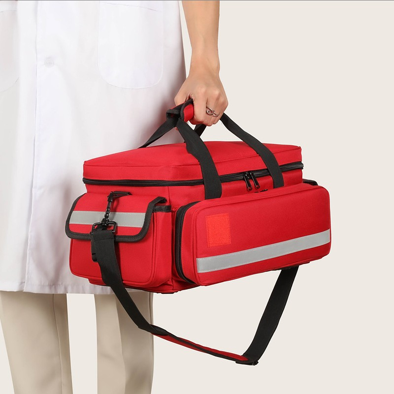 Professional Grade Waterproof First Aid Kit Large Capacity Medical Emergency Kit for Oxygen and Aed