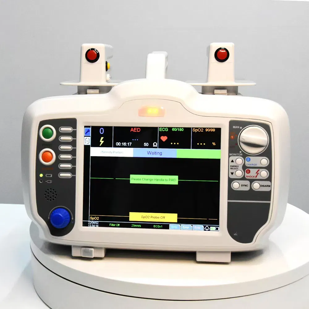 Professional Medical Equipment Portable Automatic External Defibrillator Biphasic Aed with Monitor