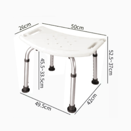 Adjustable Shower Stool with Non-Slip Suction Cup Feet