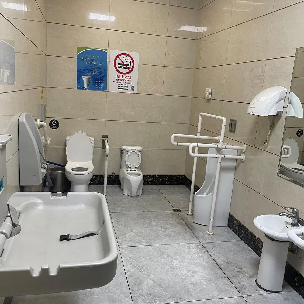 Ergonomic White Bathroom Bench for Seniors and Disabled Individuals