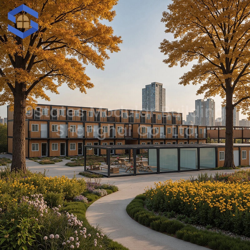 Prefabricated Prefab Steel Building Flat Pack Modular Accommodation Home Container House Classroom School