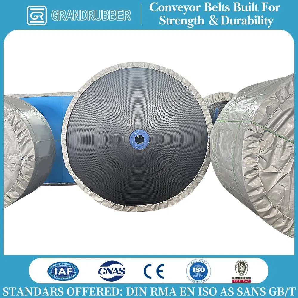 China DIN X Industrial Wear Heat Resistant Polyester Conveyor Rubber Belt for Coal Mine