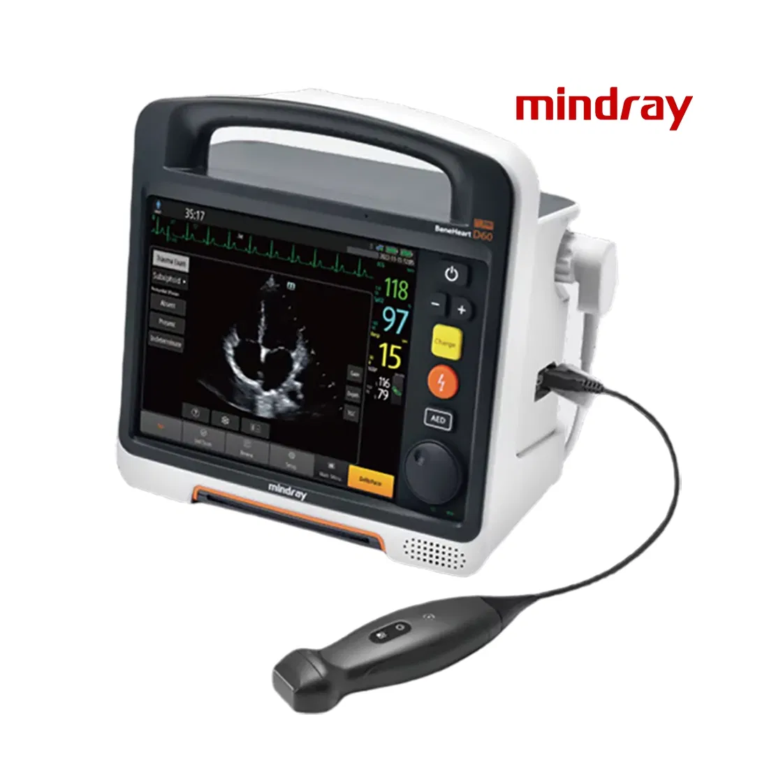 Mindray BeneHeart D60 Emergency First-aid Device 7 Inch Color Tft Screen Defibrillator Portable Aed