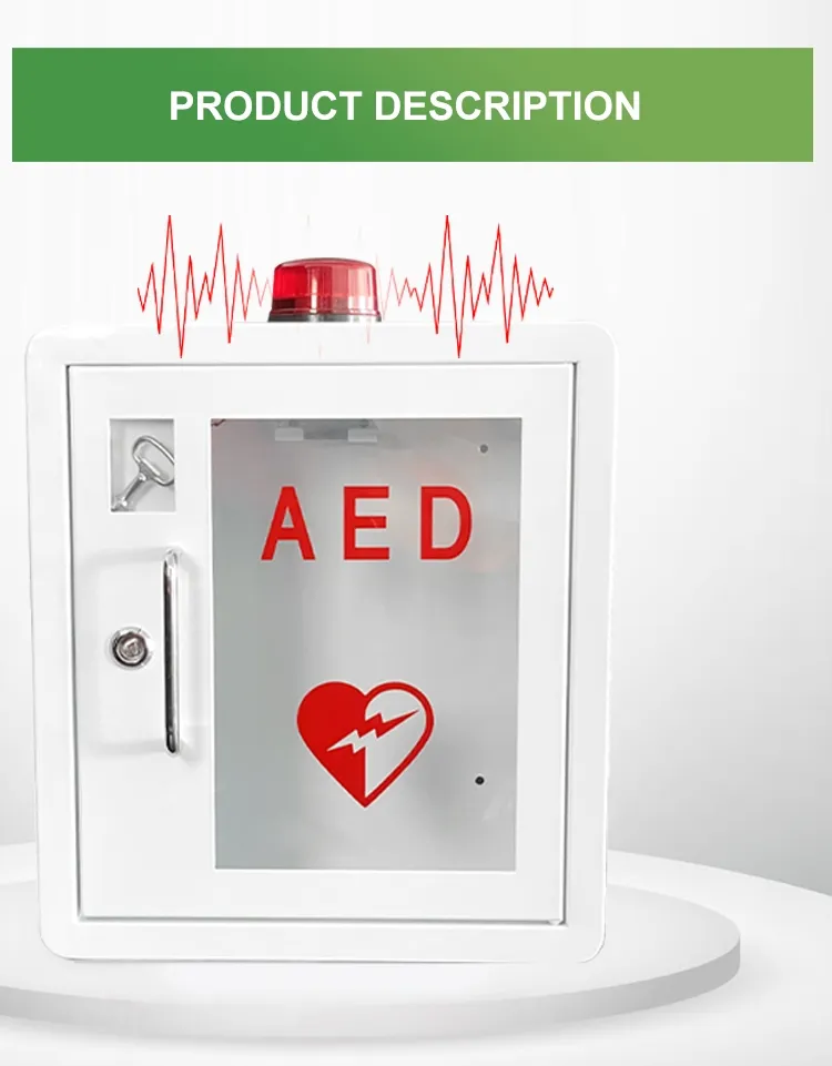 AED Storage Cabinet Side View