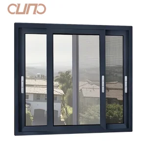 OUNA Hurricane Proof Outdoor Double Tempered Glass Sliding Windows