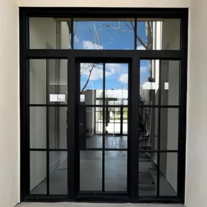 Black Frame Aluminum Double Door