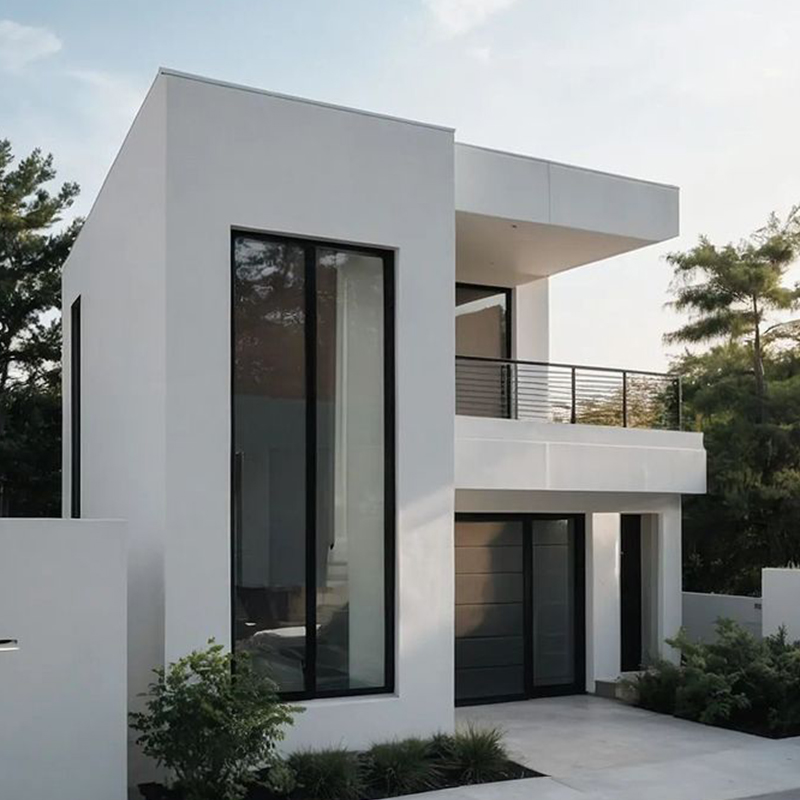 OUNA Panoramic View Fixed Window Slim Frame Aluminum Design Minimalist Appearance for Villa Hotel Custom Color and Size