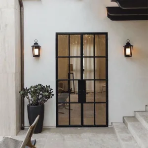 OUNA Soundproof Aluminum French Doors for Interior Room Division Double Glazing System Provides Effective Noise Reduction