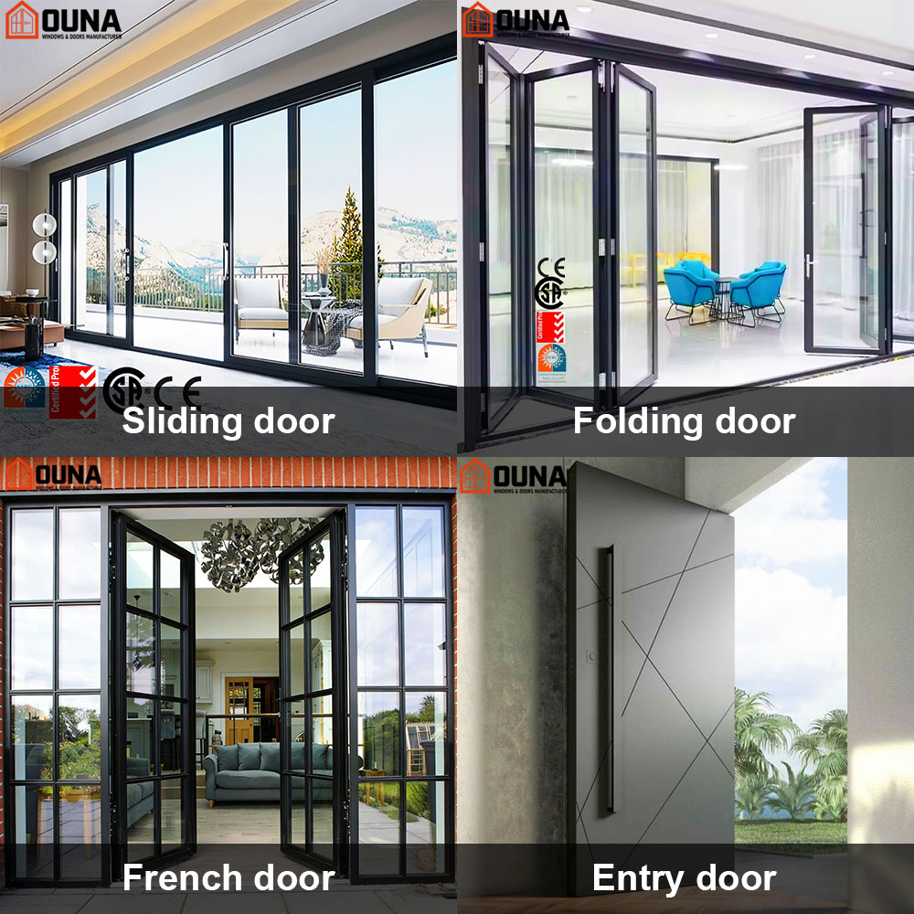 OUNA Aluminum Sliding Window Double Tempered Glazed with Screen Home Apartment Thermal Break Soundproof CE AS2047 NFRC Certified