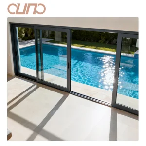 OUNA Hot Sale Energy Efficiency Customized Double Glazed Tempered Glass Thermal Break Aluminum Lift Sliding Living Room Door