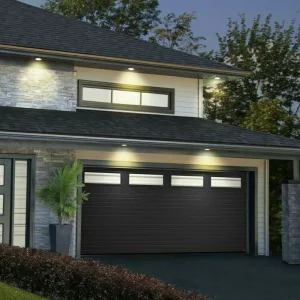 OUNA Modern Luxury Aluminum Frameless Glass Garage Door Full View Tempered Glass Automatic Electric for Villa and Residence