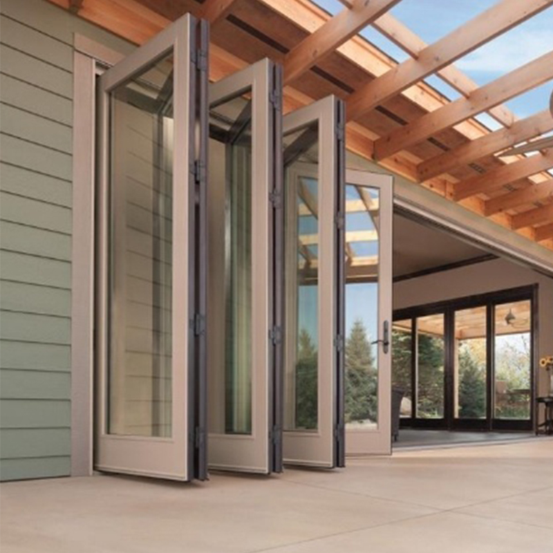 OUNA Transparent Folding Door Bi-Fold Sliding Door Invisible Windproof Partition for Bathroom Air Conditioner Insulation