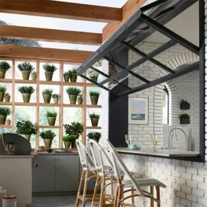 OUNA Soundproof Aluminum Bi Folding Window Utilizes Acoustic Glass and Seals to Effectively Reduce Noise Transmission Indoors