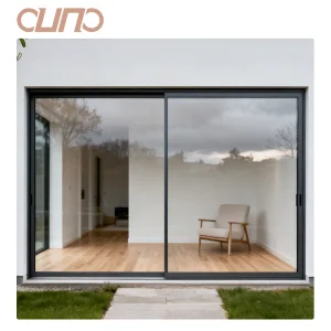 OUNA Slim Frame Aluminum Sliding Door with Large Glass Panel for Modern Villa and Balcony Design NFRC Certification Sliding Door