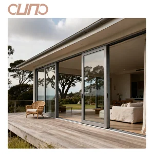 OUNA Modern Style Customized Aluminum Sliding Glass Door Living Room Tempered Glass Door Sliding Door