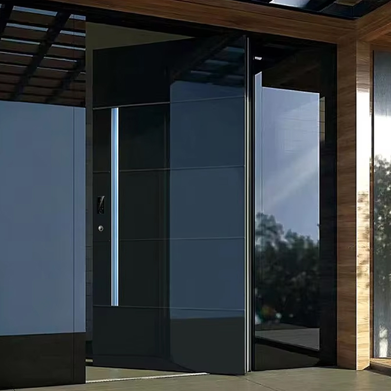 OUNA Aluminum Exterior Entry Doors for Houses Exterior Front Entry Doors Modern Design CE ISO NFRC Certified Manufacturer