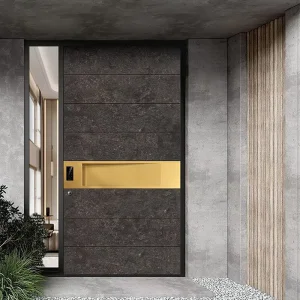 OUNA Modern Aluminum Exterior Doors for Houses Exterior Entry Doors Exterior Security Doors CE ISO NFRC Certified