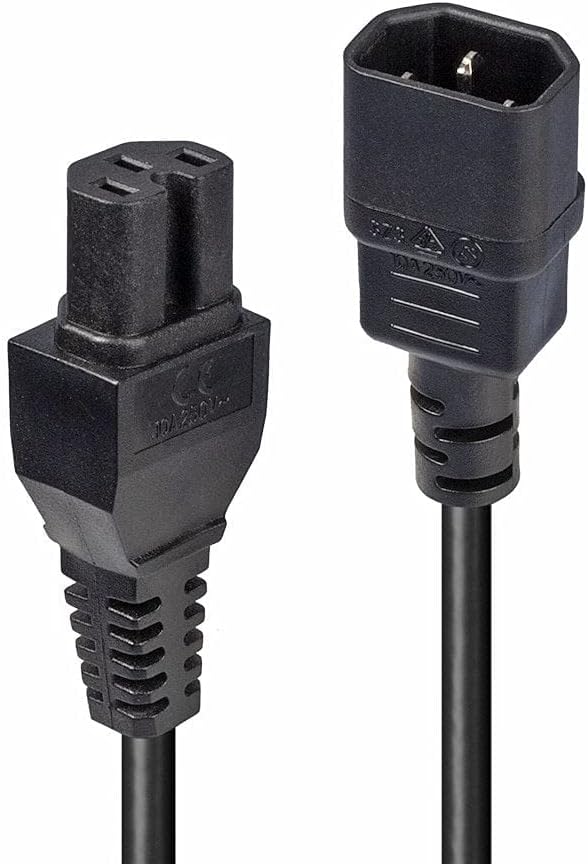 C14 C15 Extension Power Cord Iec 320 C14 to C15 Pdu Male to Female Power Cord Extension Cable