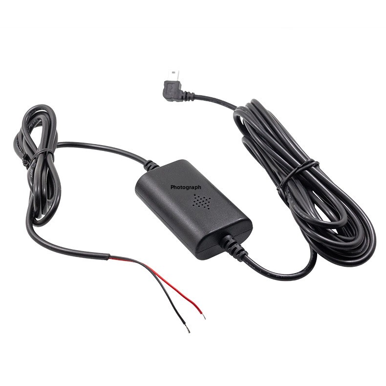 Cigarette Lighter Mini Extension Cable 12V 5V Step-Down 2500mA Dash Cam Power Supply Anti-Reverse Connection Protection Power