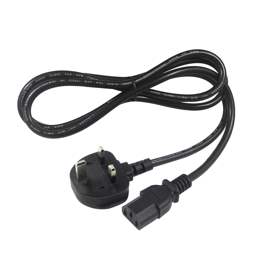 Uk 3 Pin to C13 Power Cable - Flame Retardant - Safe & Long Lasting