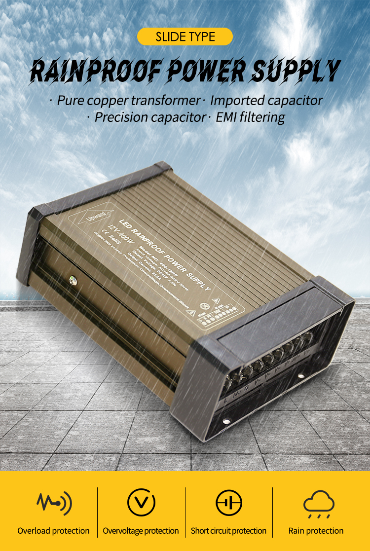 Rainproof Switching Power Supply 12vdc 10amp 20a 30amp 40amp 120watt 250w 400w 500w Led Power Supply